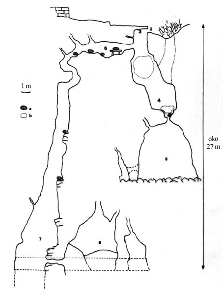 Otok Lavdara skica kraške jame